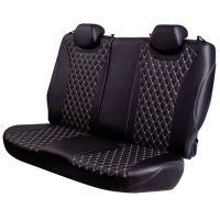 Чехлы Премиум Экокожа Байрон Ромб на Chevrolet Lacetti